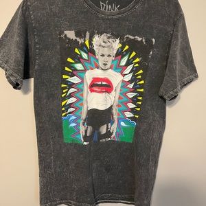 Pink stone washed tshirt size small